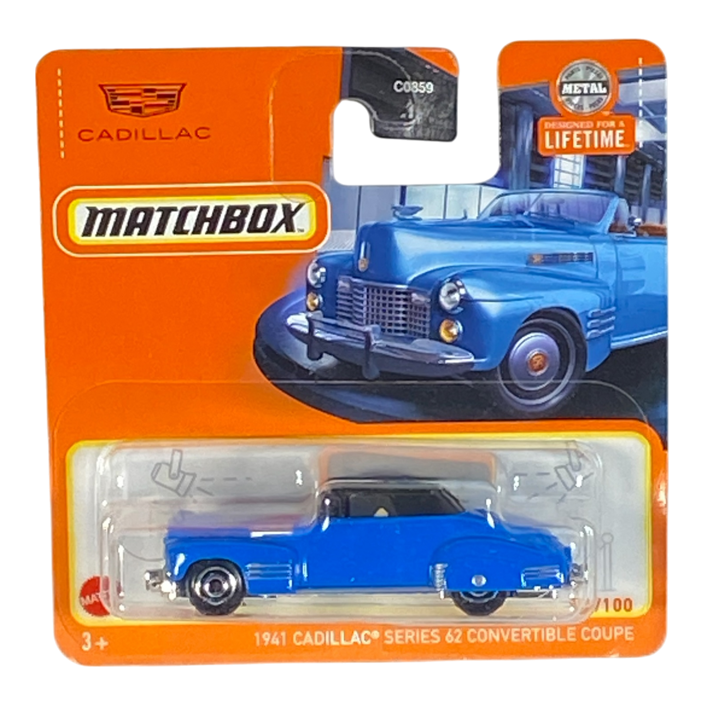 Matchbox 1941 Cadillac Convertible Short Card 59/100
