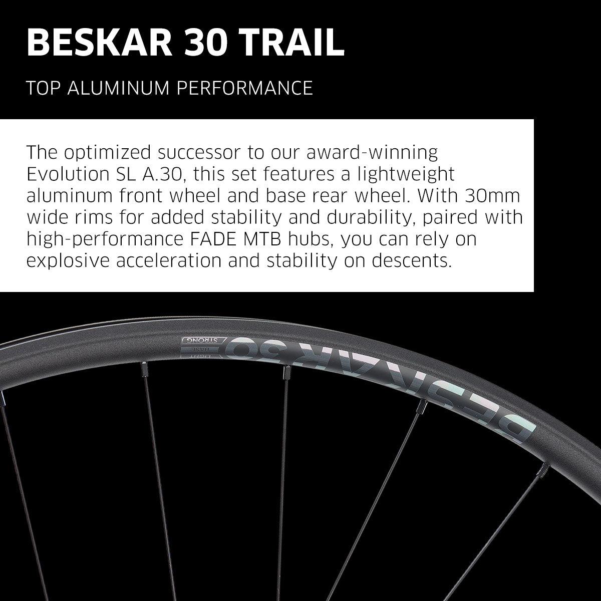 NEWMEN Wheelset - Beskar 30 Trail (Front Wheel - 29" 28h FADE SP 6B 15x110 / Rear Wheel 29" 28h FADE SP 6B 12x148 XD)