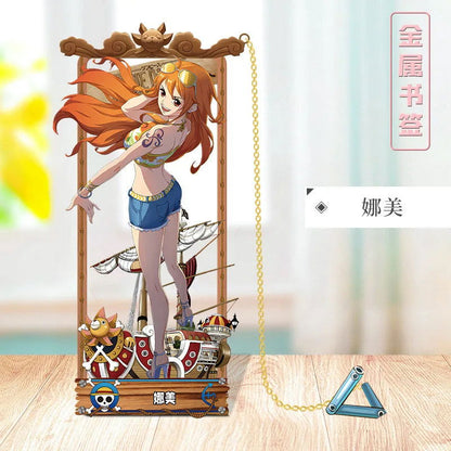 ONE PIECE Metal Bookmarks with Various Design Characters for Anime Fans