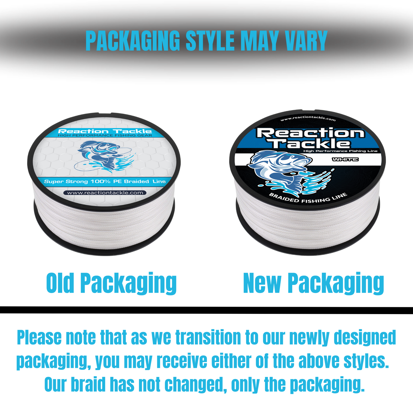 Reaction Tackle Braided Fishing Line - White