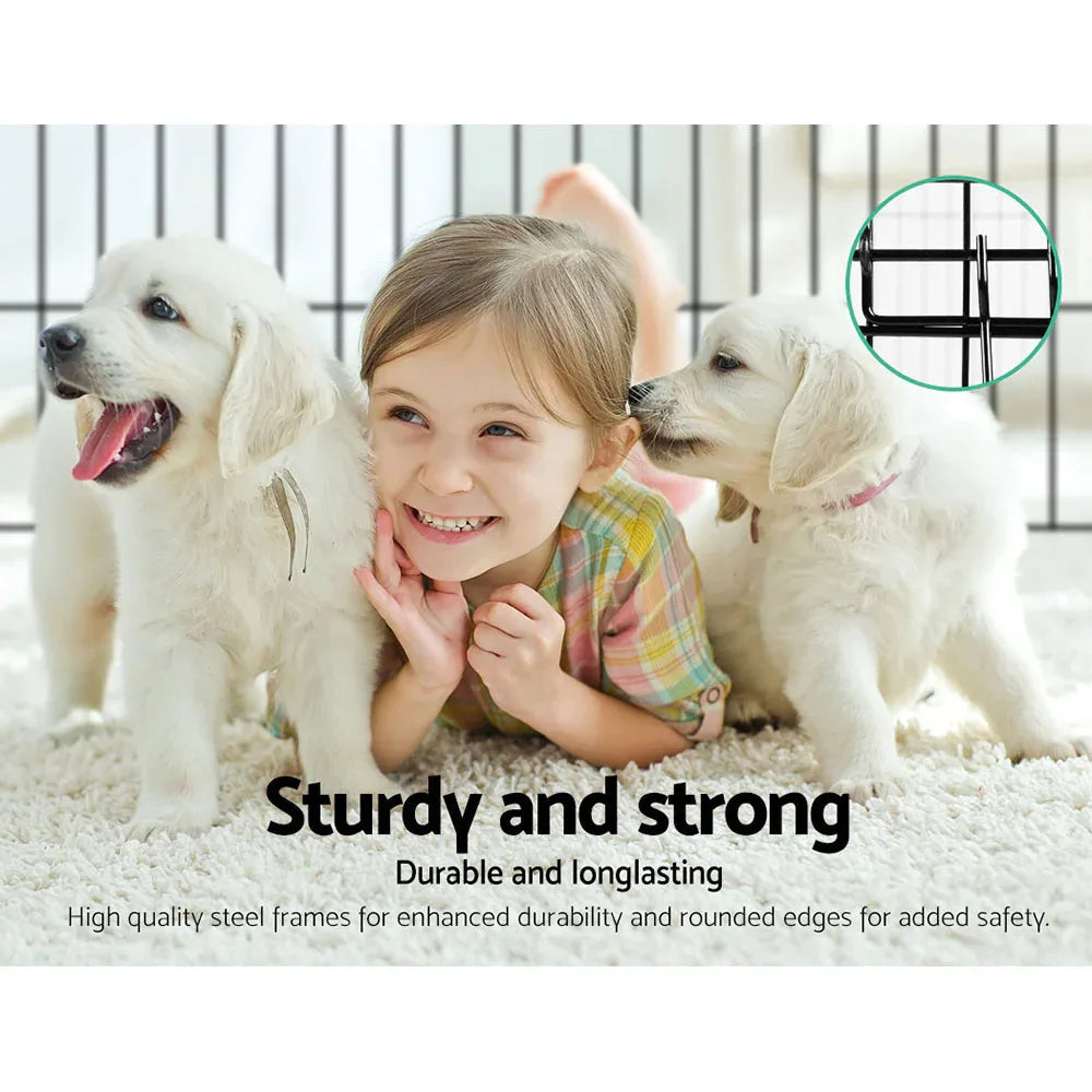 i.Pet 2X24" 8 Panel Pet Dog Playpen Puppy Exercise Cage Enclosure