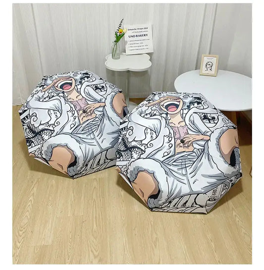 One Piece Nika Luffy Fold Umbrella Automatic Sunscreen