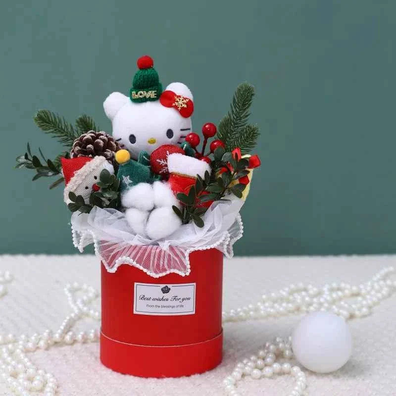 Sanrio Plush Bouquet (11.8-13.8 in) - My Melody/Kuromi/Cinnamoroll Hug Bucket Gift