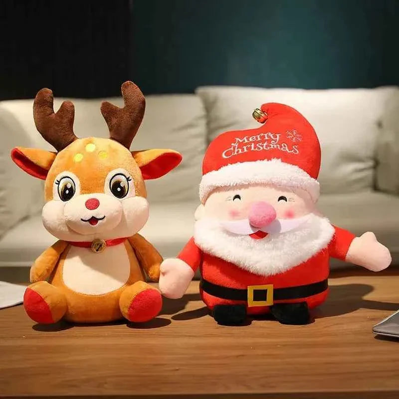 Cute Christmas Series Plush Doll (8-9 in) - Stuffed Santa, Snowman & Elk Toy