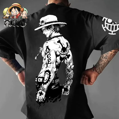 One Piece Luffy T-Shirt: Oversized Cotton Y2K Graphic Tee