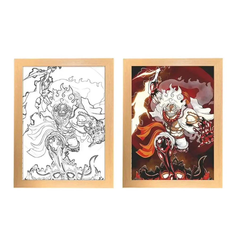 One Piece Photo Frame Night Light Luffy Zoro Christmas Gift