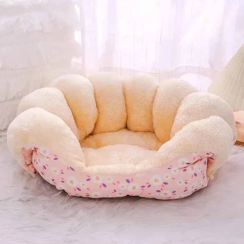 2-in-1 Winter Warm Cat House Bed (Up to 23.6 in) - Convertible Sofa/Basket for Dogs & Cats