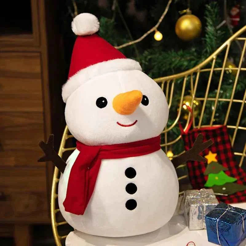 Cute Christmas Series Plush Doll (8-9 in) - Stuffed Santa, Snowman & Elk Toy