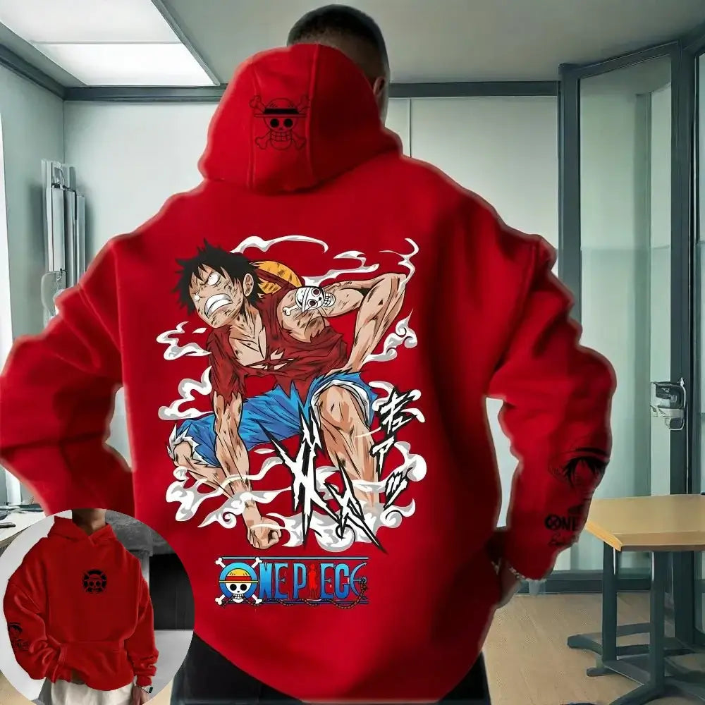 One Piece Luffy Hooded Sweater 2025 Trend Jacket