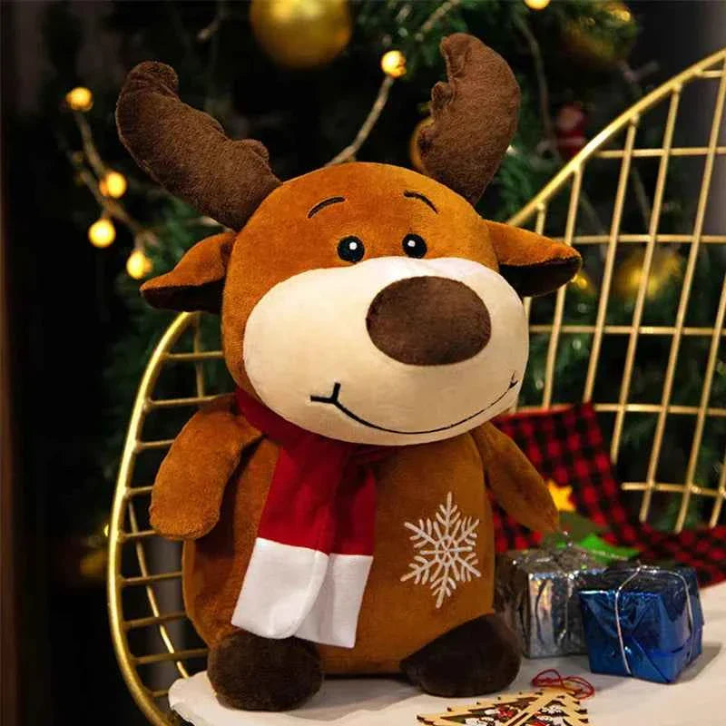 Cute Christmas Series Plush Doll (8-9 in) - Stuffed Santa, Snowman & Elk Toy