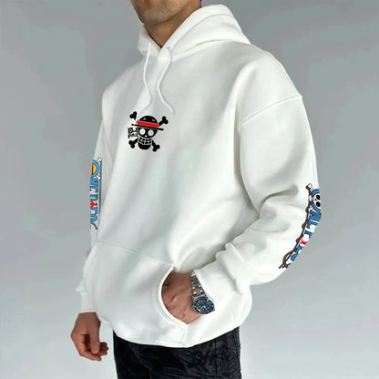 One Piece Luffy Gear 5 Nika Black Hoodie Streetwear