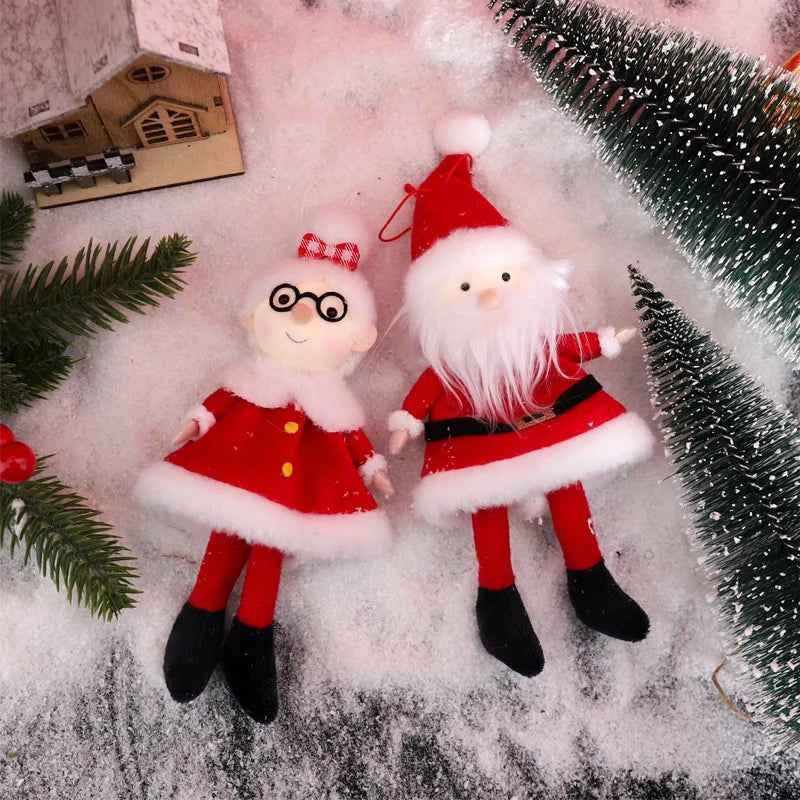 Cute Christmas Elves Stuffed Plush Dolls - Xmas Tree Hanging Ornament & Party Decor