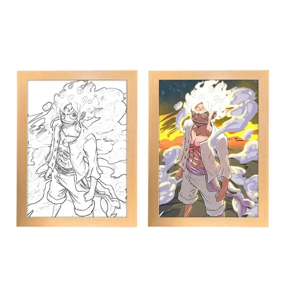 One Piece Photo Frame Night Light Luffy Zoro Christmas Gift