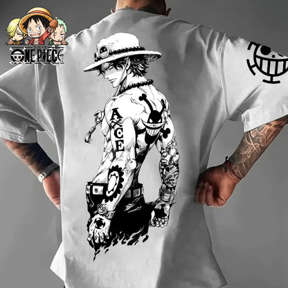 One Piece Luffy T-Shirt: Oversized Cotton Y2K Graphic Tee