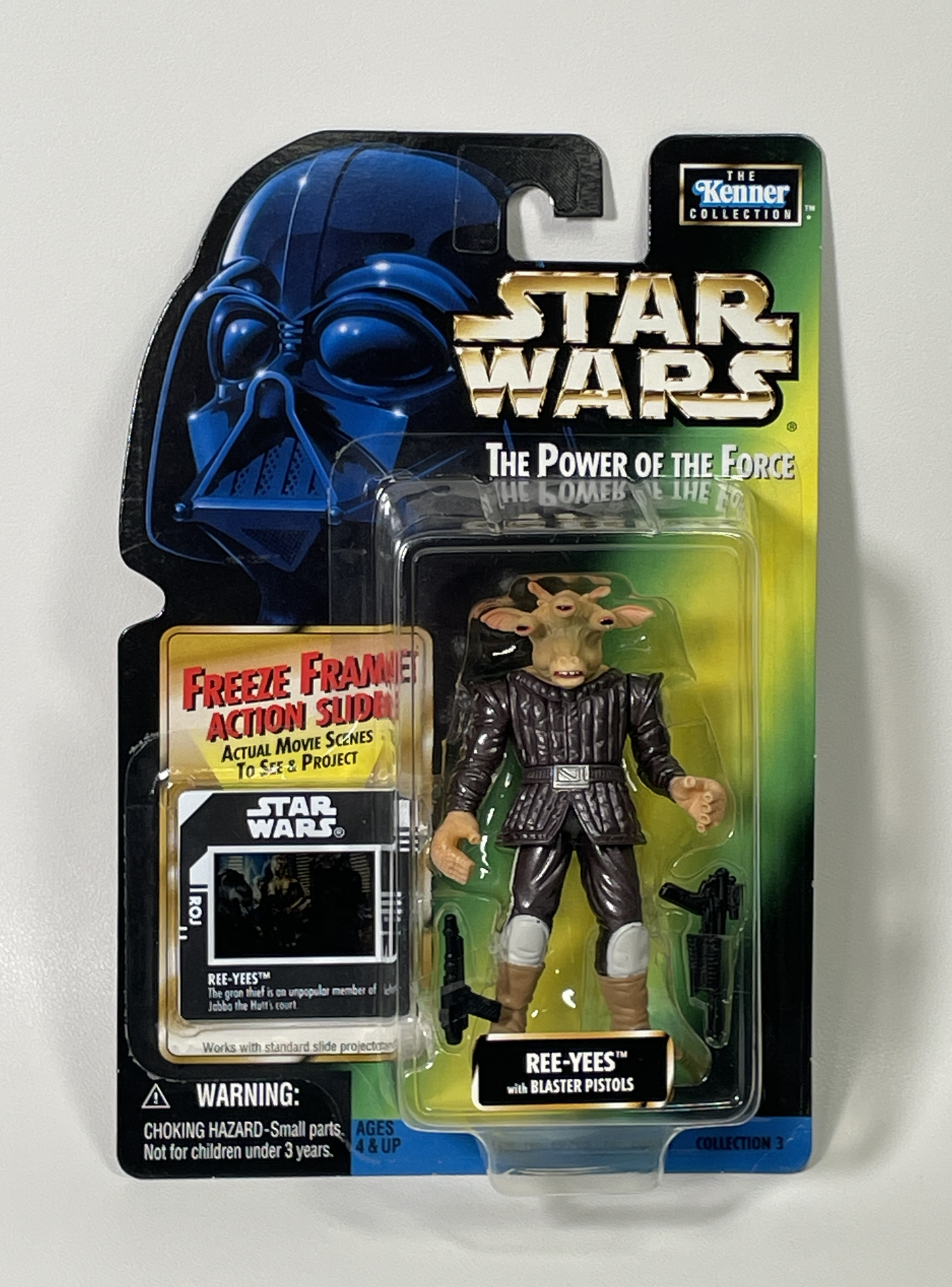 Star Wars the Power of the Force Ree-Yees with Blaster Pistols and Freeze Frame Action Slide