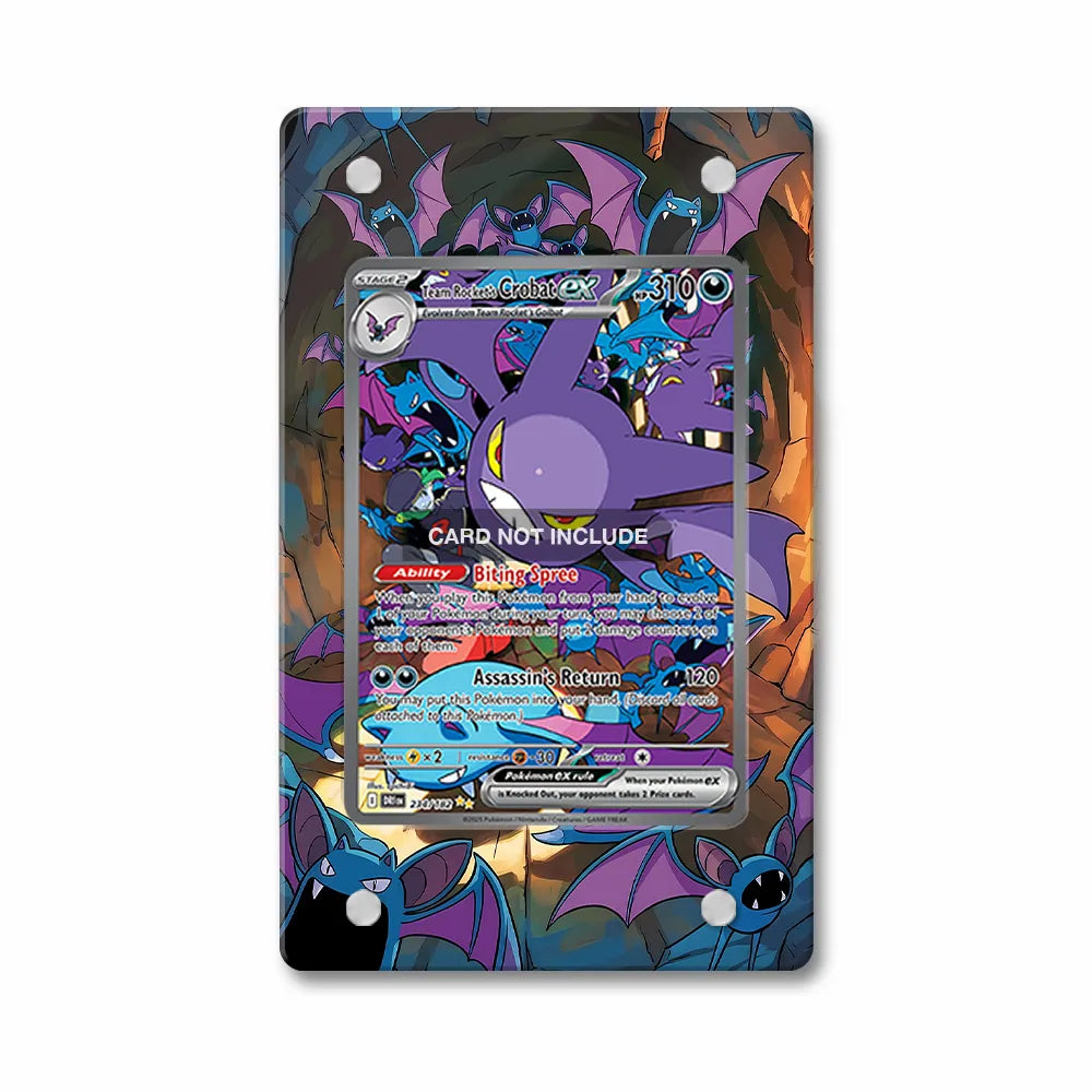 Team Rocket's Crobat ex 234-182 SIR SAR Destined Rivals Extended Art Display Cases