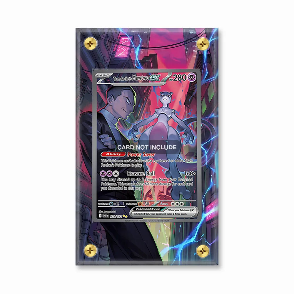 Team Rocket's Mewtwo ex 231-182 SIR SAR Destined Rivals Extended Art Display Cases