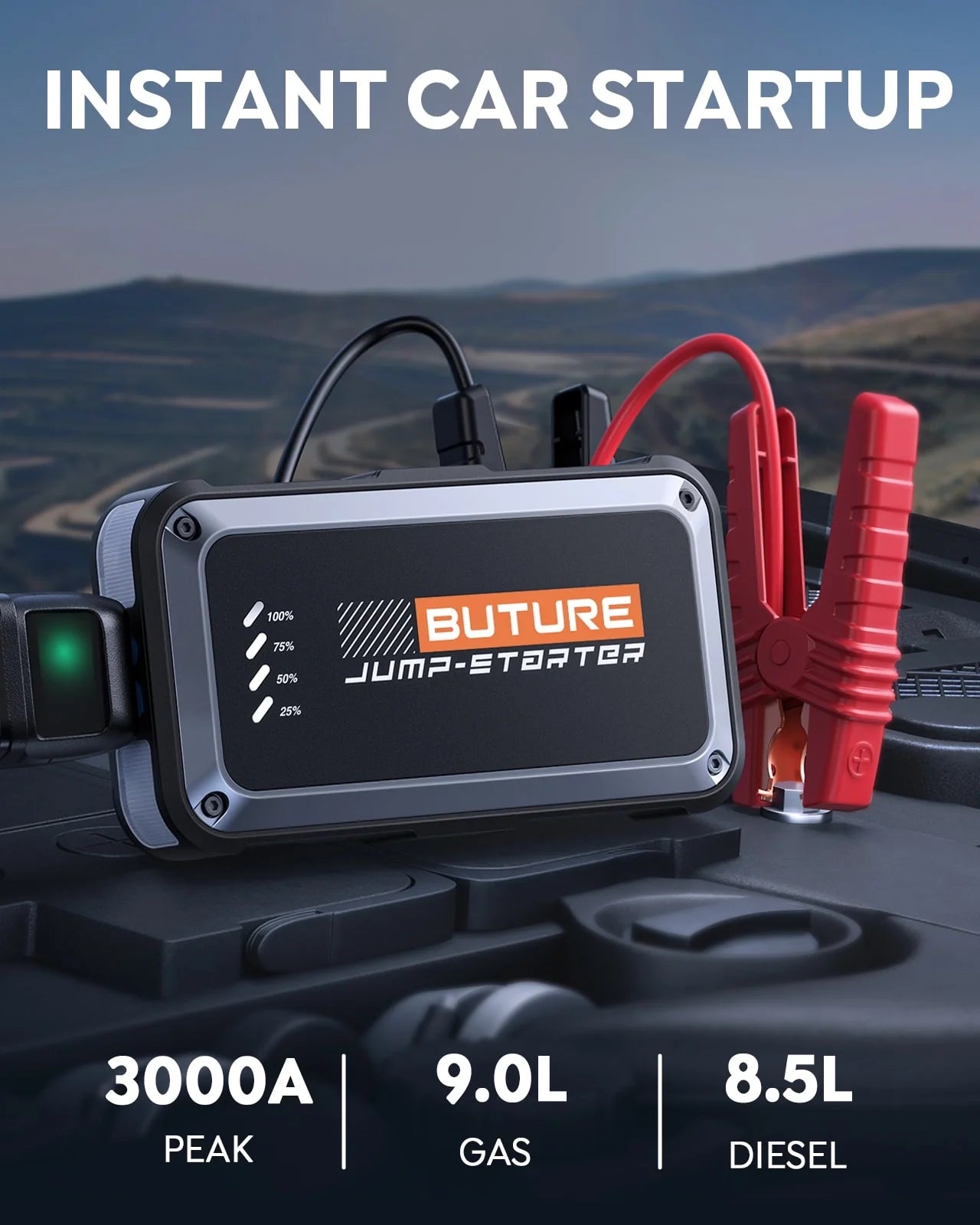 Buture Beta08 Portable Car Jump Starter 3000A 16800mAh