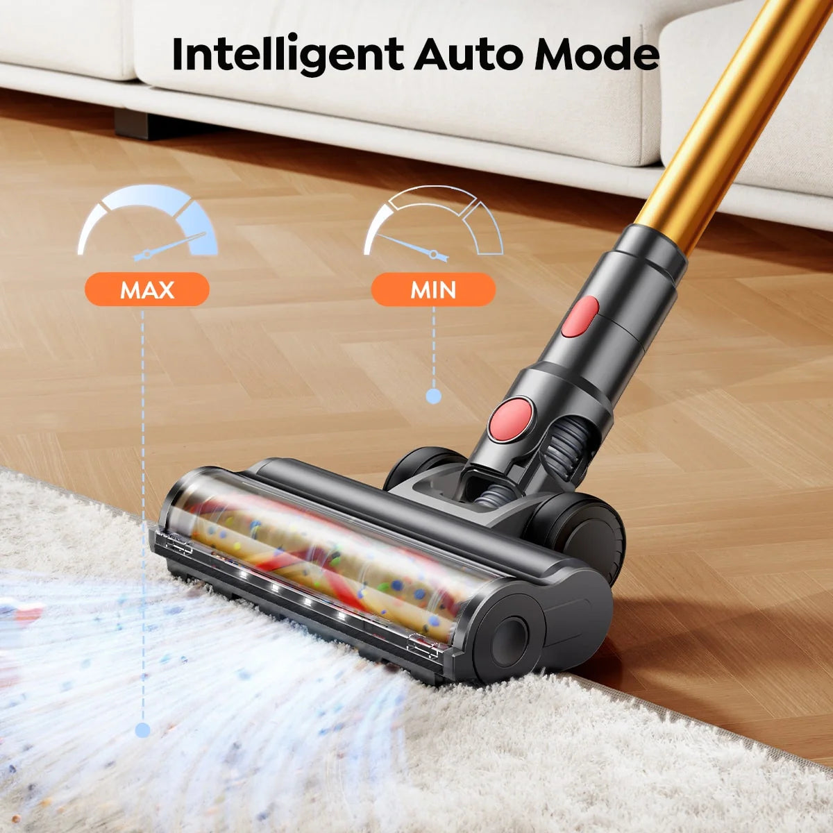 Buture VC90 Cordless Vacuum | 650W 55KPA | Auto Floor Detection
