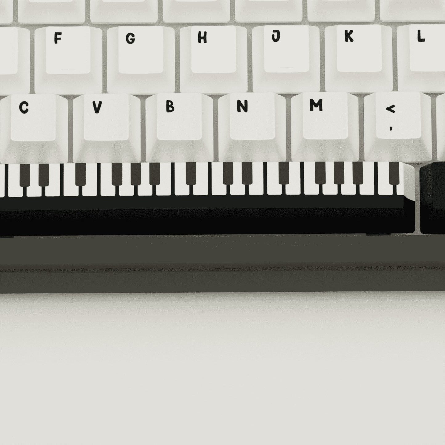 Classic Piano Design Keycaps and Mechanical Keyboard