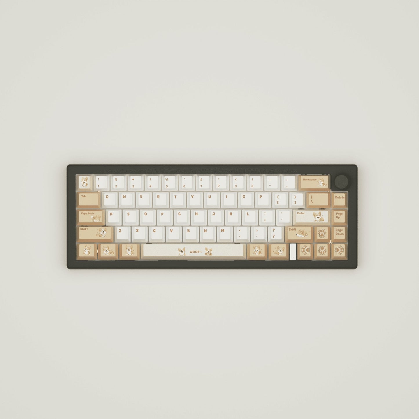 Corgi Lover Design Keycaps and Mechanical Keyboard