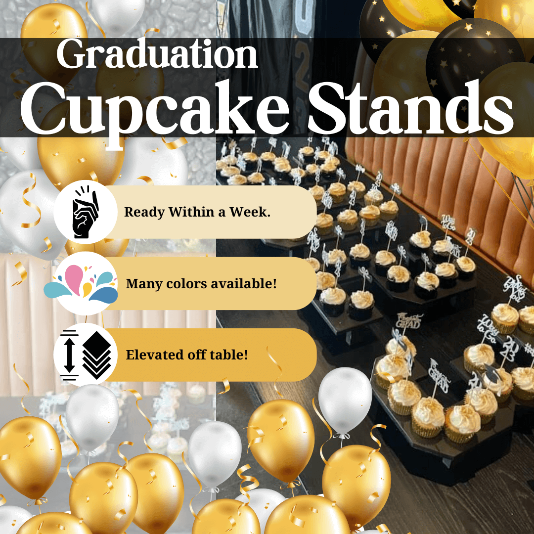 2026 Graduation Cupcake Stand: Your Year, Your Colors!