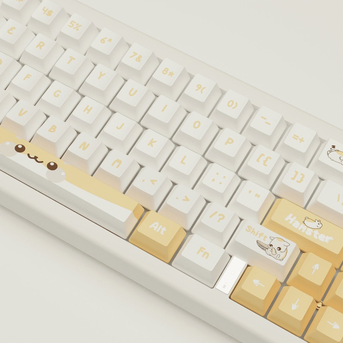 Cute Hamster Design Keycaps and Mechanical Keyboard