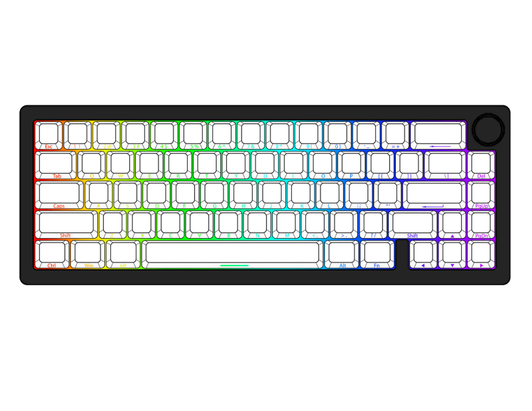 Design Studio - GMK Mechanical Keyboard Custom Double Shot ( ANSI | 66 Keys)