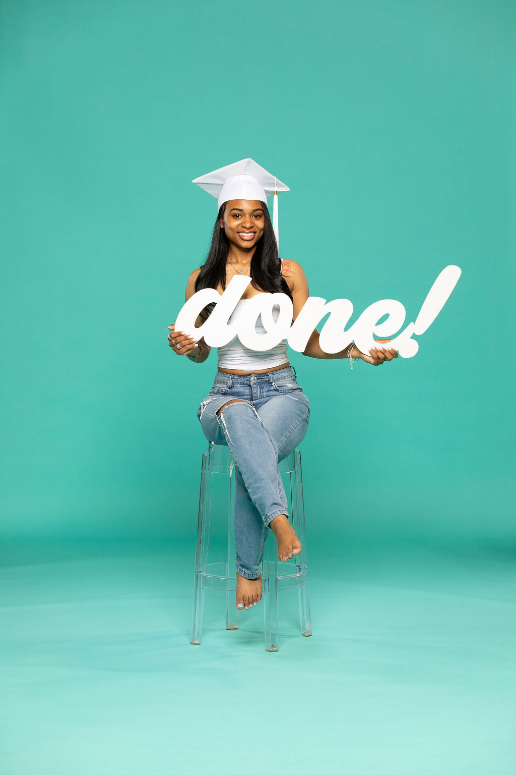 Giant 3-Foot Wood "Done!" Graduation Photo Prop | "Love this piece! So fun!"