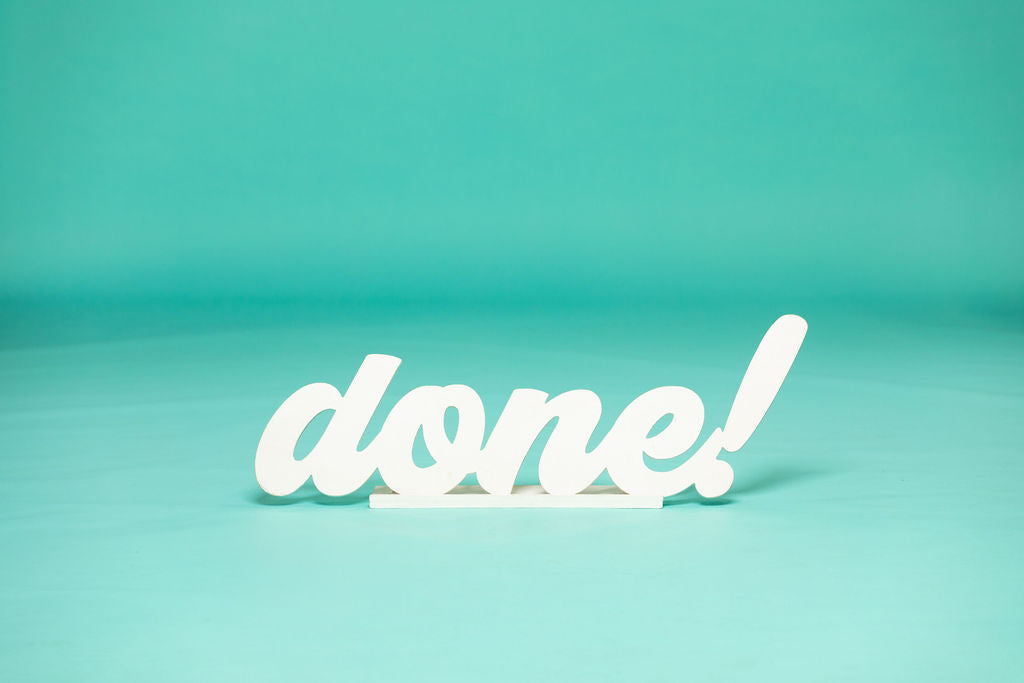 Giant 3-Foot Wood "Done!" Graduation Photo Prop | "Love this piece! So fun!"