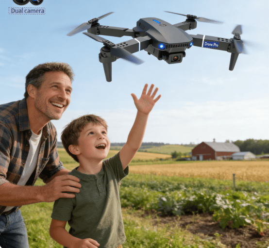 Drone Pro Foldable Dual-Camera Drone with Remote Controller & Carrying Case | HD FPV Quadcopter for Adults & Teens