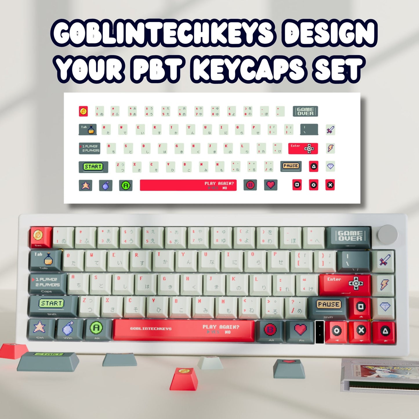 Goblintechkeys Design-For-You | PBT keycap set(Any keyboard size, any layout, any format)