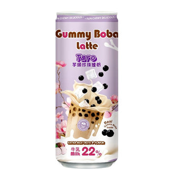 O's Gummy Boba Taro Milk Tea Latte – 15.9 fl oz Can