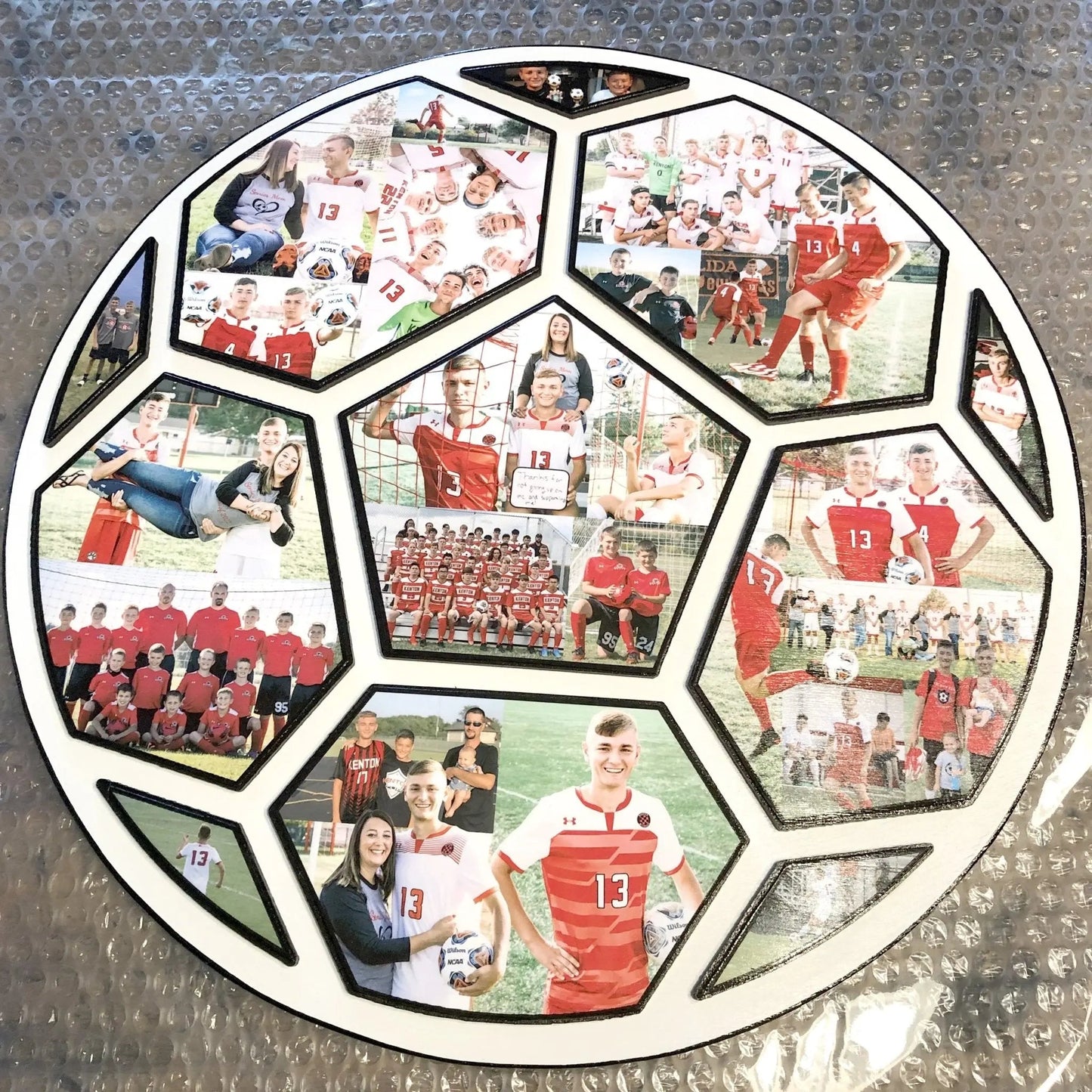 15 Inch Soccer Ball Collage | "An amazing Senior Night gift!"