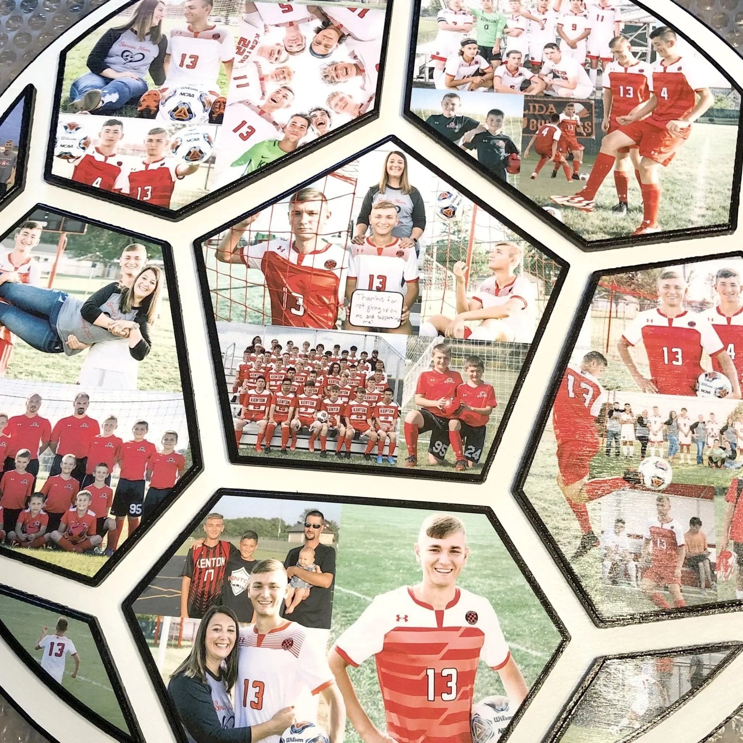 15 Inch Soccer Ball Collage | "An amazing Senior Night gift!"