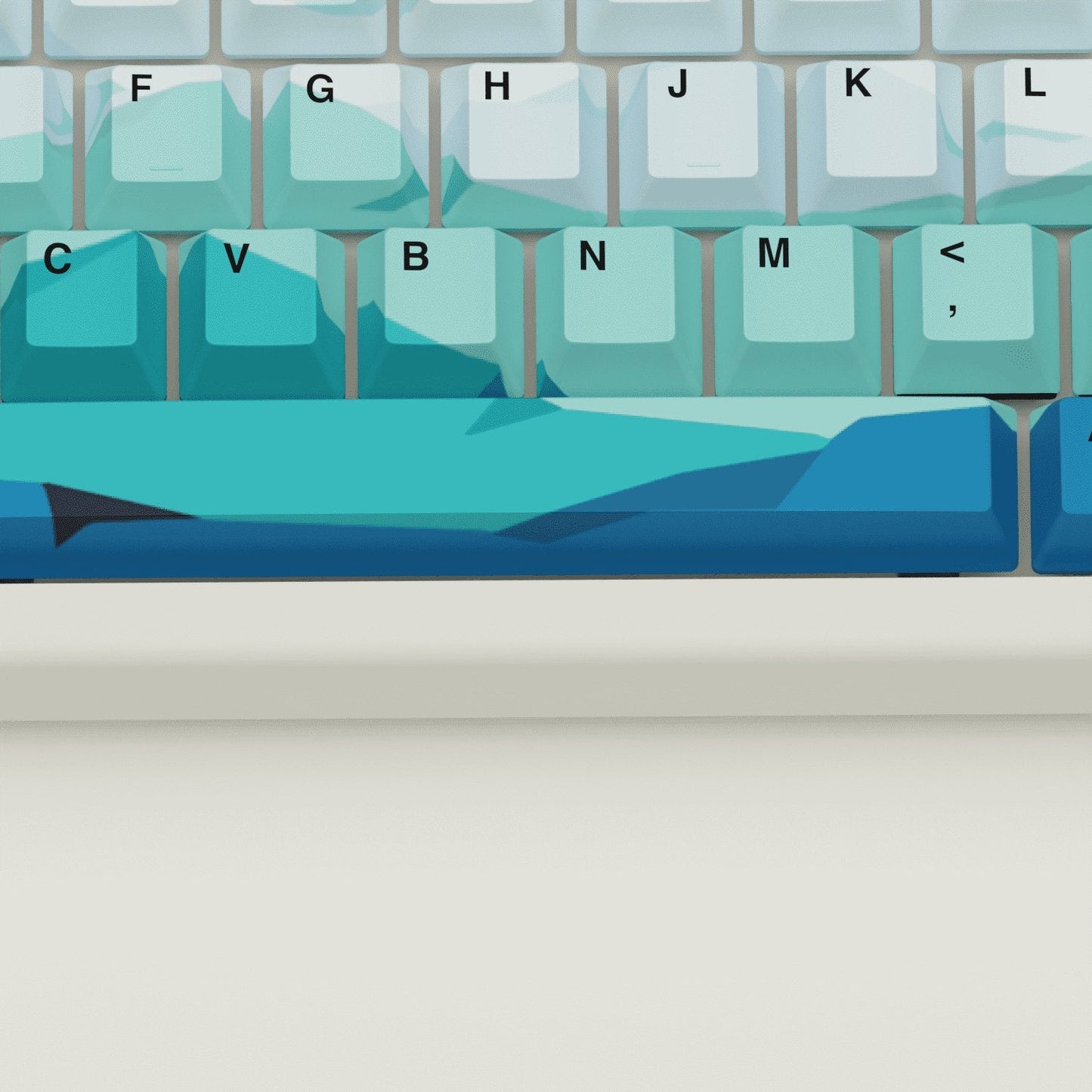 Sunset Design Keycaps and Mechanical Keyboard