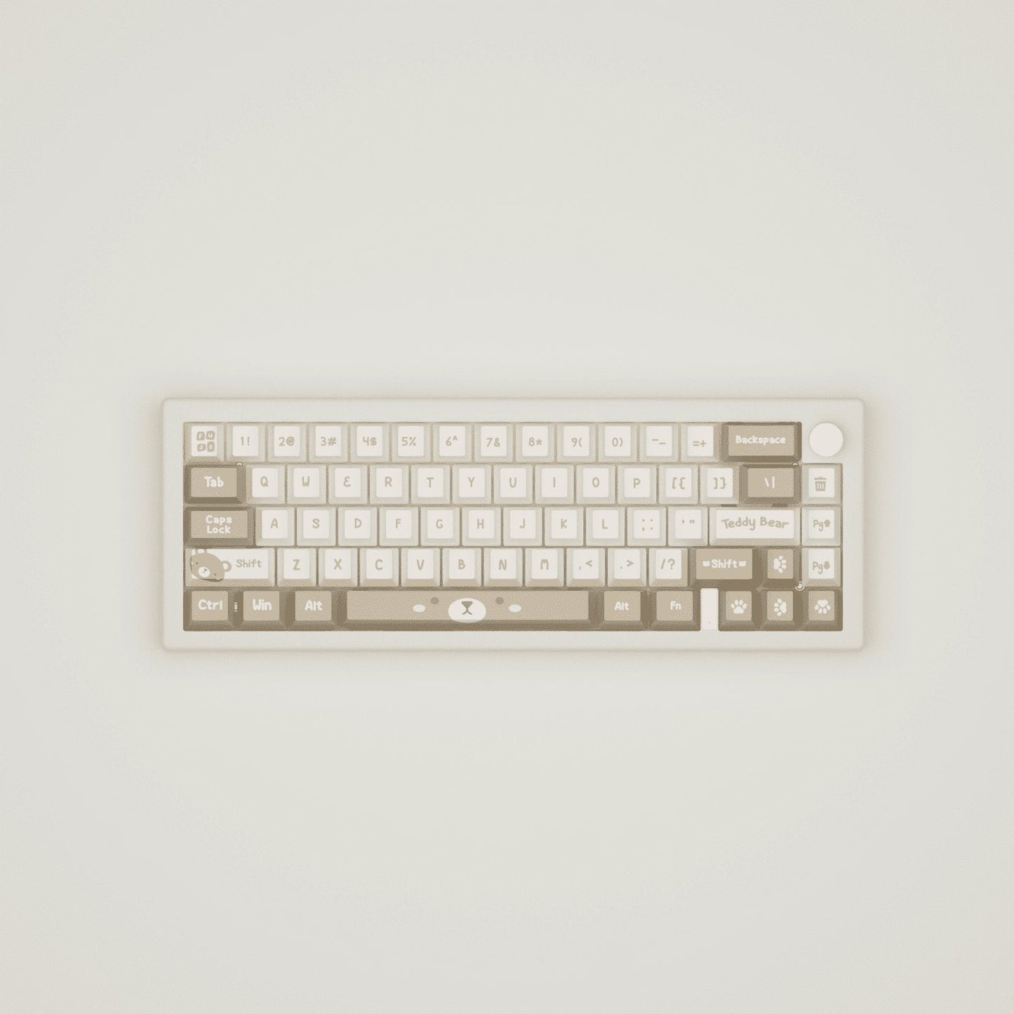 Teddy Bear Design Keycaps and Mechanical Keyboard