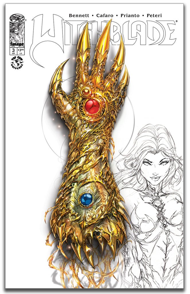 Witchblade 3 NYCC White Sketchup Cover - House of velmora